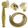 Retro-Handbrause Messing Gold – Massage-Duschkopf mit 1,5 m Schlauch & Halter
