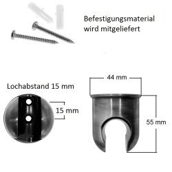 Runder Wandhalter für Handbrause mit Gold-Oberfläche – edler Brausehalter für Dusche und Bad, stabil und langlebig