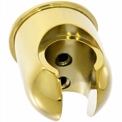 Runder Wandhalter für Handbrause mit Gold-Oberfläche – edler Brausehalter für Dusche und Bad, stabil und langlebig