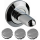 Design Seifenhalter Magnetseifenhalter Halter Seife Magnethalter mit 3 Seifenpl&auml;ttchen