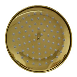 Retrodesign-Regendusche 20 cm Gold – runder Duschkopf mit 75 Antikalkdüsen für stilvolles Bad & luxuriöses Duscherlebnis