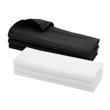 2× 3er Set Geschirrtücher 100 % Baumwolle – Rippstruktur Schwarz & Weiß, fusselfrei für Küche & Gastro