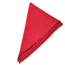 6er Pack Textil Servietten 45 x 45cm 100% Baumwolle 4 seitig eingesäumt Rot