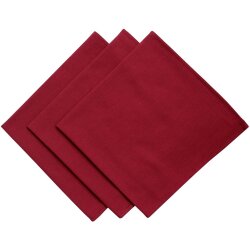 3er Pack Stoffservietten 45×45 cm Weinrot –...