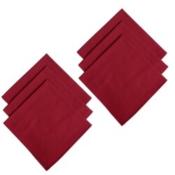GARIELLA 6er Set Stoffservietten Weinrot – Elegante...