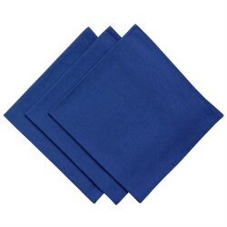 3er Pack Stoffservietten 45x45 cm Blau aus 100% Baumwolle...
