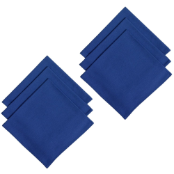 6er Pack Servietten 45cm x 45cm aus 100% Baumwolle in Blau