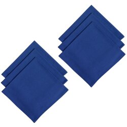 6er Pack Stoffservietten 45x45 cm Blau aus 100% Baumwolle...