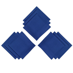 9er Pack Servietten 45cm x 45cm aus 100% Baumwolle in Blau