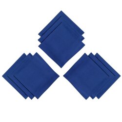 9er Pack Stoffservietten 45x45 cm Blau aus 100% Baumwolle...