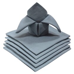 Gariella 6er Set Servietten Grau – Weiche Baumwolle...