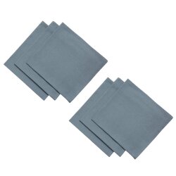 Gariella 6er Set Servietten Grau – Weiche Baumwolle...
