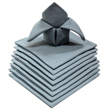 9er Pack Stoffservietten 45×45 cm Grau – 100 % Baumwolle, waschbar & wiederverwendbar