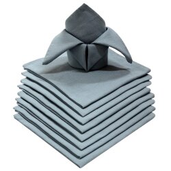 9er Pack Stoffservietten 45×45 cm Grau –...