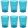 ENGELLAND 6-teiliges Hartplastik Becher Set Türkis 400 ml je Becher, stapelbar, BPA frei, spülmaschinengeeignet