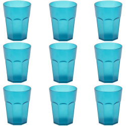 9x Kunststoffbecher Trinkbecher Party-Becher Plastik Trink-Gläser Mehrweg 0,4l