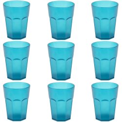 ENGELLAND 9 teiliges Hartplastik Becher Set Türkis...