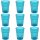 ENGELLAND 9 teiliges Hartplastik Becher Set Türkis 400 ml je Becher, stapelbar, BPA frei, spülmaschinengeeignet
