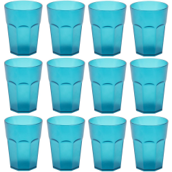 12x Kunststoffbecher Trinkbecher Party-Becher Plastik Trink-Gl&auml;ser Mehrweg 0,4l