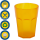 6x Kunststoffbecher Trinkbecher Plastikbecher Trink-Gläser Mehrweg 0,4l Orange