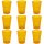 ENGELLAND 9 teiliges Hartplastik Becher Set Orange 400 ml je Becher, stapelbar, BPA frei, spülmaschinengeeignet