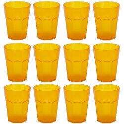 ENGELLAND 12 teiliges Hartplastik Becher Set Orange...