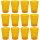 ENGELLAND 12 teiliges Hartplastik Becher Set Orange 400 ml je Becher, stapelbar, BPA frei, spülmaschinengeeignet
