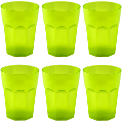 6x Mehrweg Plastikbecher Kunststoff Trinkbecher Party-Camping-Gläser 0,4l 