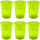 6x Kunststoffbecher Trinkbecher Plastikbecher Trink-Gläser Mehrweg 0,4l Grün