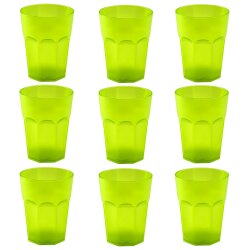 ENGELLAND 9 teiliges Hartplastik Becher Set Grün...