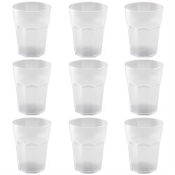 ENGELLAND 9 teiliges Hartplastik Becher Set Weiß...