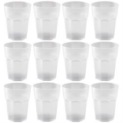 ENGELLAND 12 teiliges Hartplastik Becher Set Weiß...