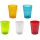 5x Kunststoffbecher Trinkbecher Plastikbecher Trink-Gläser Mehrweg Bunt 0,4l