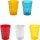ENGELLAND 5 teiliges Hartplastik Becher Set 400 ml je Becher, stapelbar, BPA frei, spülmaschinengeeignet