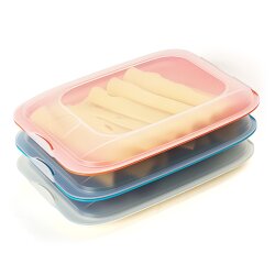 ENGELLAND Aufschnittboxen 3er Set – Praktische Frischebehälter in Rosa, Ordnung und Frische für Ihre Küche