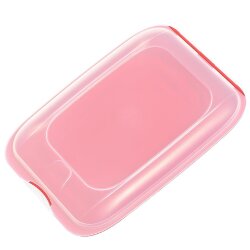 ENGELLAND Aufschnittbox Rot 25×17 cm – BPA-frei, stapelbar, abnehmbarer Deckel, mikrowellen- & gefriergeeignet