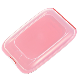 3x Stapelbare Aufschnittbox Frischhaltedose Wurst Beh&auml;lter Aufschnittdose Rot