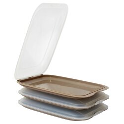 ENGELLAND 3er Set Aufschnittbox Braun, BPA-frei...