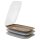 ENGELLAND 3er Set Aufschnittbox Braun, BPA-frei 25×17×3,3 cm stapelbar mit Deckel