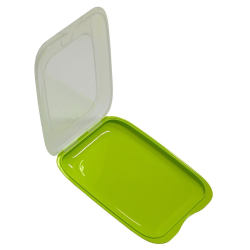 3x stapelbare Aufschnittbox Frischhaltedose Wurst Behälter Aufschnittdose Grün
