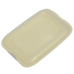 ENGELLAND Aufschnittbox Beige, stapelbar, BPA-frei, mikrowellen- & gefriergeeignet