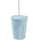 Kunststoffbecher mit Deckel Blau Trinkbecher Party-Becher Plastik Trink-Gläser Mehrweg 0,25l