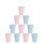 ENGELLAND 10x Kunststoffbecher mit Deckel Rosa Blau – 250 ml Mehrwegbecher, auslaufsicher, BPA frei, spülmaschinenfest – Perfekt für Kinder, Party, Picknick & Alltag