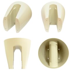 Blumentopf für Geländer in Weiß – Pflanztopf & Balkonkasten mit stabilem Halter, wetterfest & UV-beständig – ideal für Balkon, Terrasse & Garten
