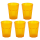 5x Kunststoffbecher Trinkbecher Plastikbecher Trink-Gläser Mehrweg 0,25l Orange