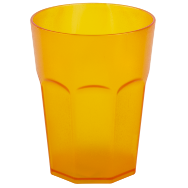 Kunststoffbecher Orange Trinkbecher Party-Becher Plastik Trink-Gl&auml;ser Mehrweg 0,25l