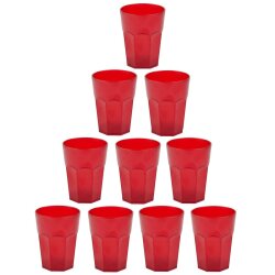ENGELLAND 10er Set Hartplastikbecher Rot 250 ml –...