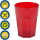 10x Kunststoffbecher Rot Trinkbecher Party-Becher Plastik Trink-Gl&auml;ser Mehrweg 0,25l