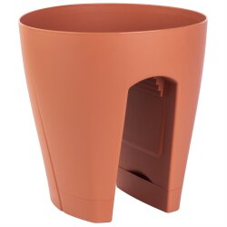 ENGELLAND Blumentopf für Geländer Rotbraun...