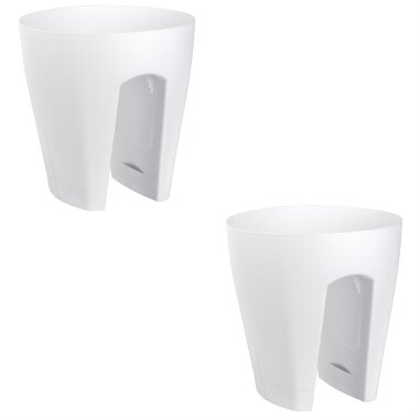 2er-Set Blumenkasten Weiß – Hänge-Pflanzkasten für Balkon, Terrasse & Garten, wetterfest